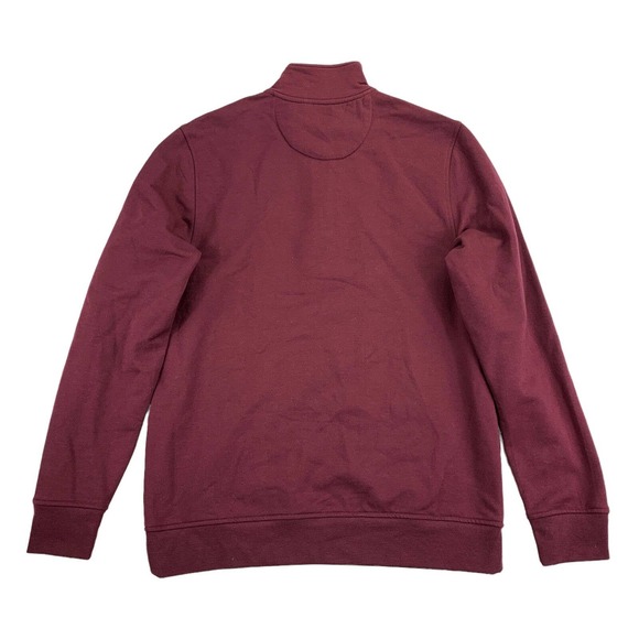 Club Room Mens 1/4-Zip Fleece Pullover Sweatshirt Sweater Red Plum S - Picture 3 of 4